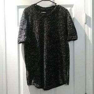 XL Carbon Speckled T-Shirt w/ zipper sides